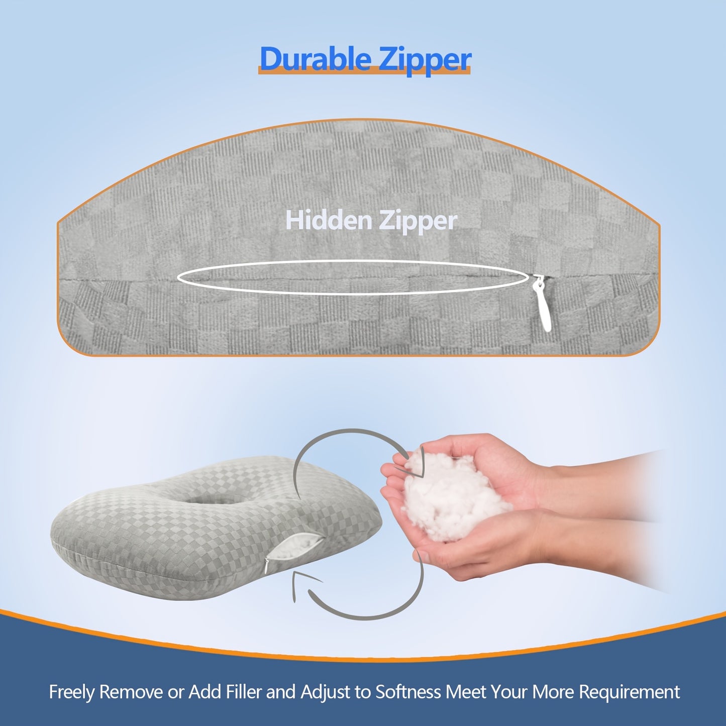 Adjustable Ear Protection Pillow for Side Sleepers