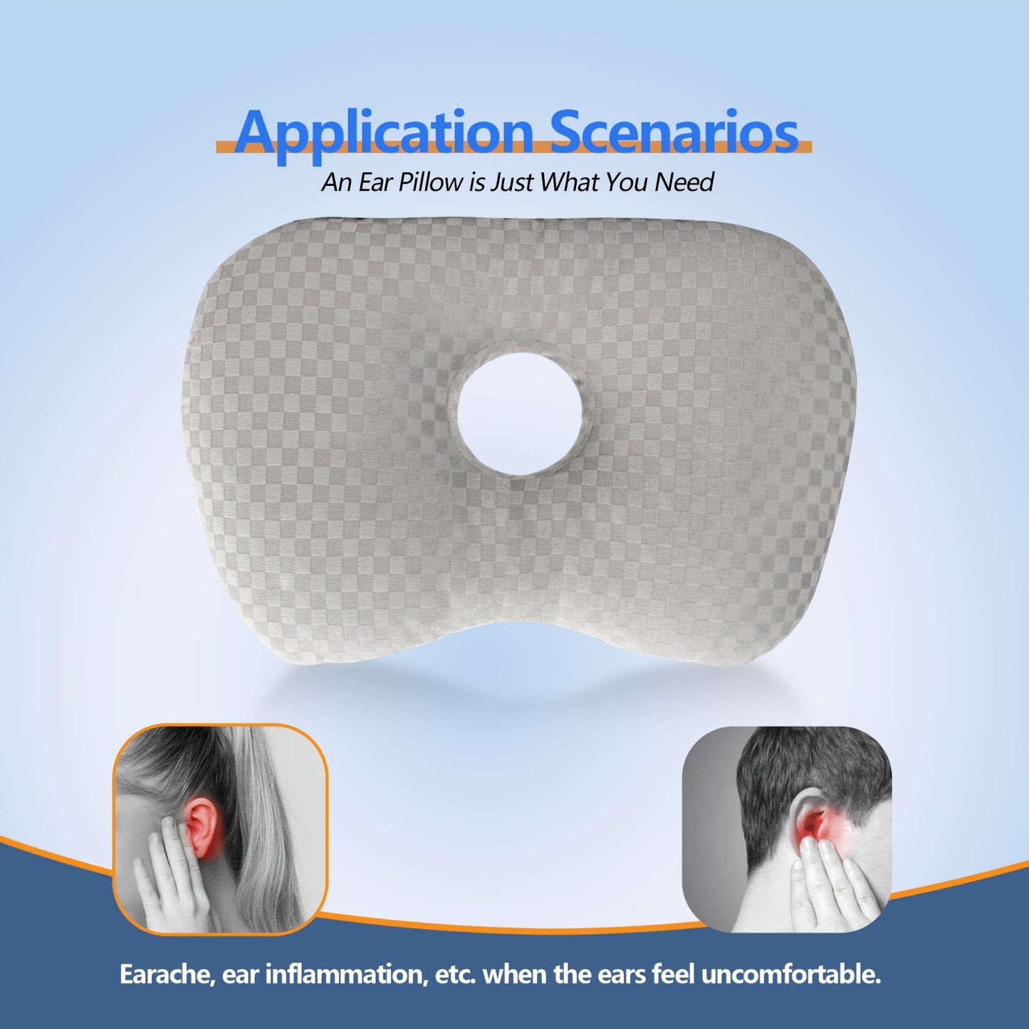 Adjustable Ear Protection Pillow for Side Sleepers