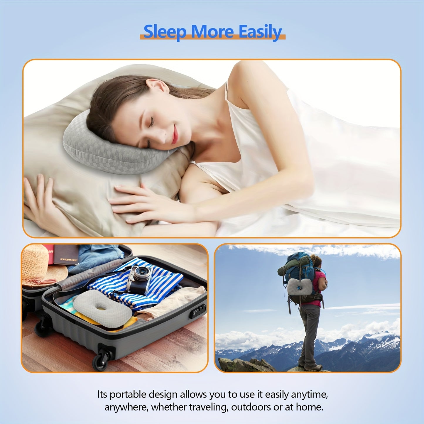 Adjustable Ear Protection Pillow for Side Sleepers