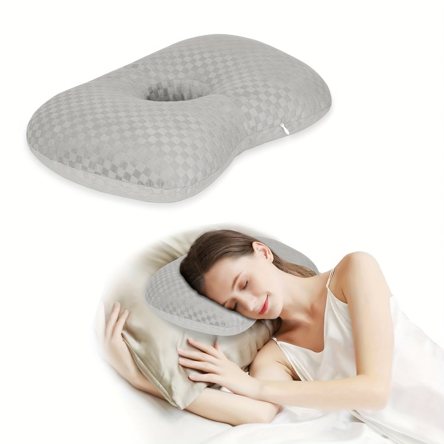 Adjustable Ear Protection Pillow for Side Sleepers