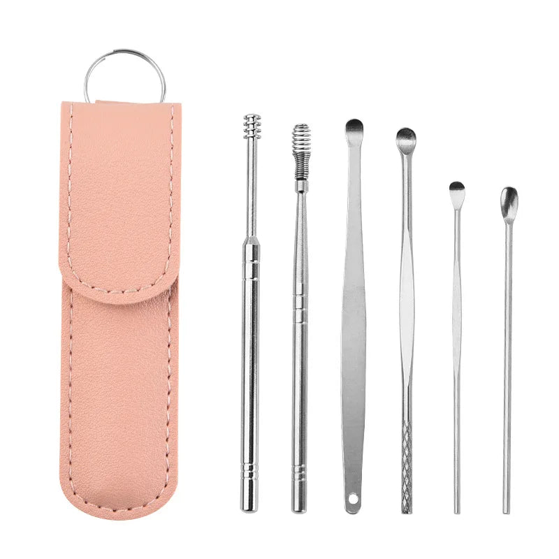 Spiral Stainless Steel Earpick Wax Remover