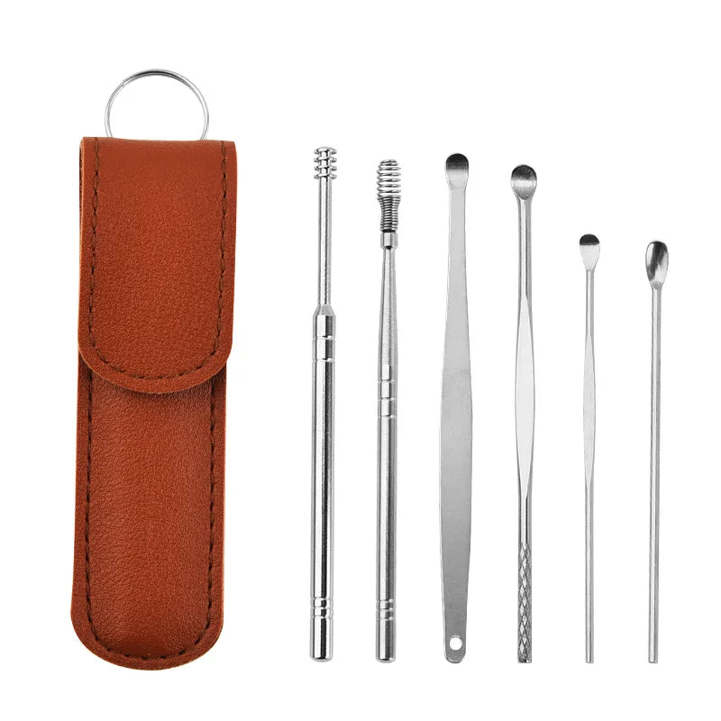 Spiral Stainless Steel Earpick Wax Remover