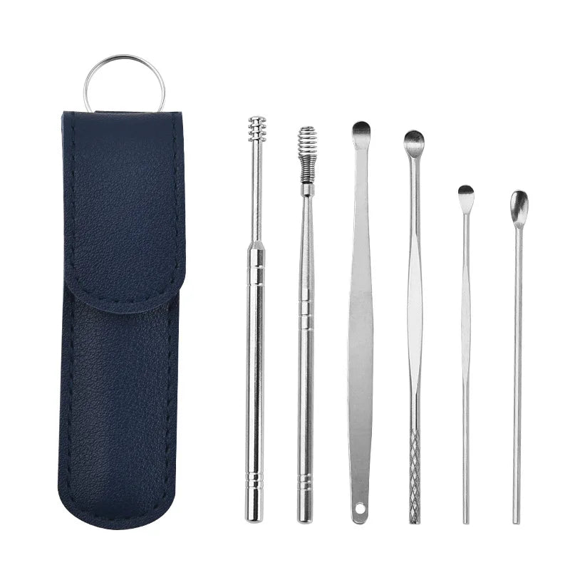 Spiral Stainless Steel Earpick Wax Remover