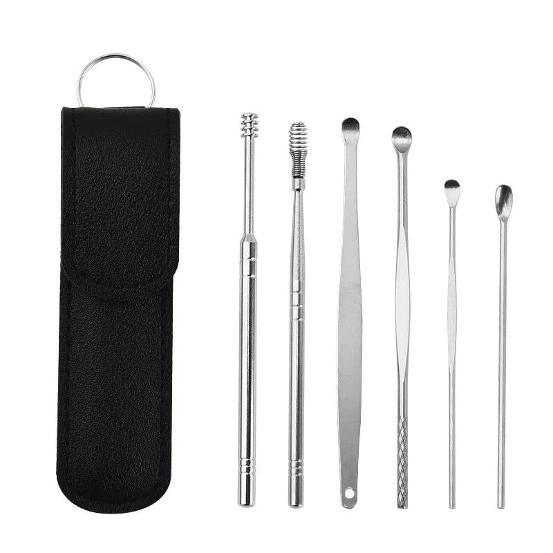 Spiral Stainless Steel Earpick Wax Remover