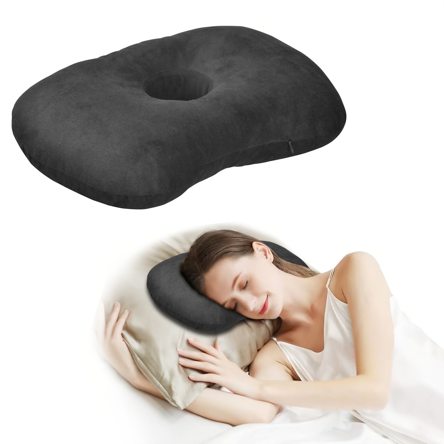 Adjustable Ear Protection Pillow for Side Sleepers