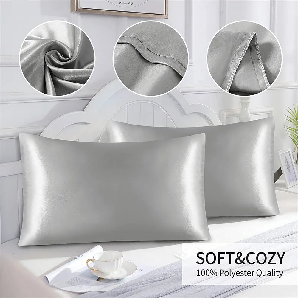 Silk Smooth Plain Pillowcase