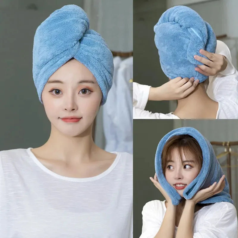 Microfiber Quick-Dry Hair Towel Turban